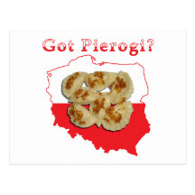 Got Pierogi Polish Map Post Card