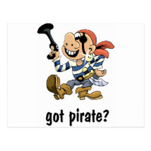 Got Pirate Post Card