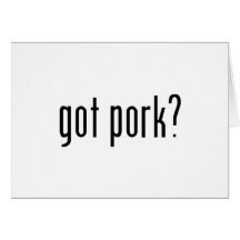 got pork? greeting card