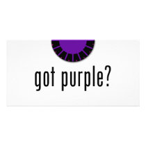 got purple? customized photo card