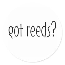 got reeds? round sticker
