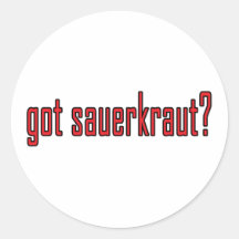 got sauerkraut? round stickers