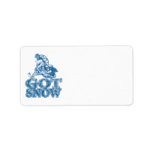 Got-Snow-Distressed-Blue Custom Address Label