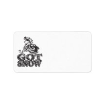 Got-Snow-Distressed Custom Address Label