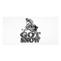 Got-Snow-Distressed Personalized Photo Card