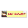 GOT SOLAR? bumpersticker Bumper Stickers