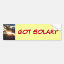 GOT SOLAR? bumpersticker Bumper Stickers
