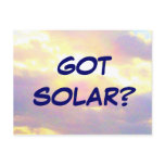 GOT SOLAR? postcard