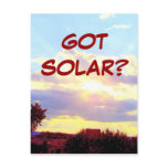 GOT SOLAR? postcard
