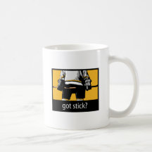 got stick ice hockey design mug