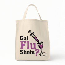 Got sWine Flu shots ? Tote Bags