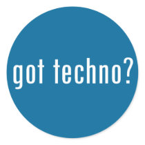 got techno? round stickers