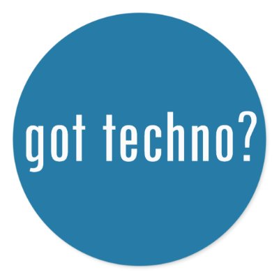 got techno? round stickers by gottees