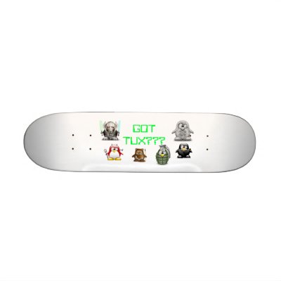 GOT TUX??? SKATE DECK by lifedragon3