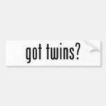 got twins? bumper stickers