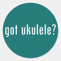 got ukulele? round sticker