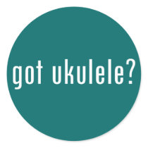 got ukulele? round sticker
