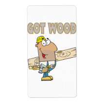 got wood carpenter humour funny design labels