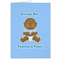 Gotcha Day Forever a Family boy Greeting Card