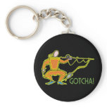 Gotcha! - Humourous Fencing / Fishing Design Keychain