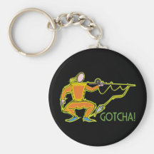 Gotcha! - Humourous Fencing / Fishing Design Keychain