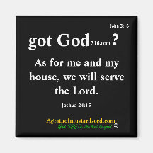 gotGod316.com Bible Scripture Magnet