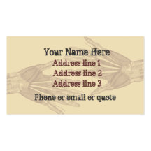 Goth Anatomy Hands Business Card Tan 2