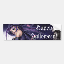 Goth Anime Witch Bumper Stickers
