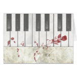 Goth Bloodstained Piano Keys Card