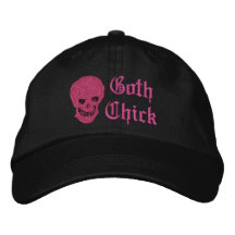 Goth Chick Embroidered Hat
