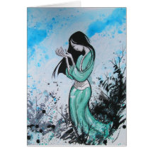Goth China Girl Card