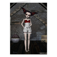 Goth Doll Tempest - Greeting Card