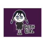 Goth Emo Girl Postcard
