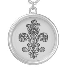 Goth Fleur de lis - noir et blanc Bijouterie