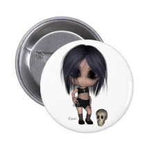 Goth Girl - Button