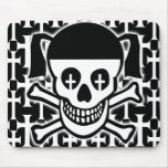 Goth Girl Skull & Bones Mouse Pads