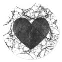 Goth Grunge Shattered Heart Stickers