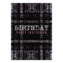 Goth Industrial Dark Birthday Party Invitation