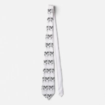 Goth Punk & Metal Death White Skull Tie