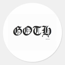 GOTH ROUND STICKER