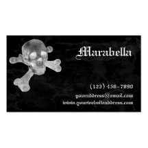 Goth Skull and Bones Business Card