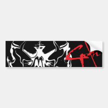 Goth Skull Bumper Sticker