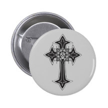 Goth Skull Cross Buttons