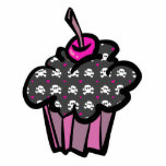 goth skull crossbones cupcake photo sculptures