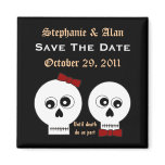 Goth Skulls Save The Date Magnet