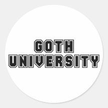Goth University Round Sticker