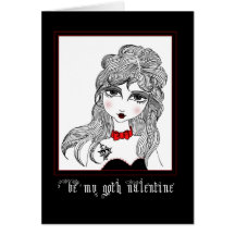 goth valentine copy greeting card