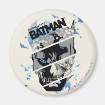 Gotham City Batman Skull Collage Magnets