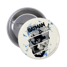 Gotham City Batman Skull Collage Pinback Button