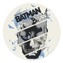 Gotham City Batman Skull Collage Sticker